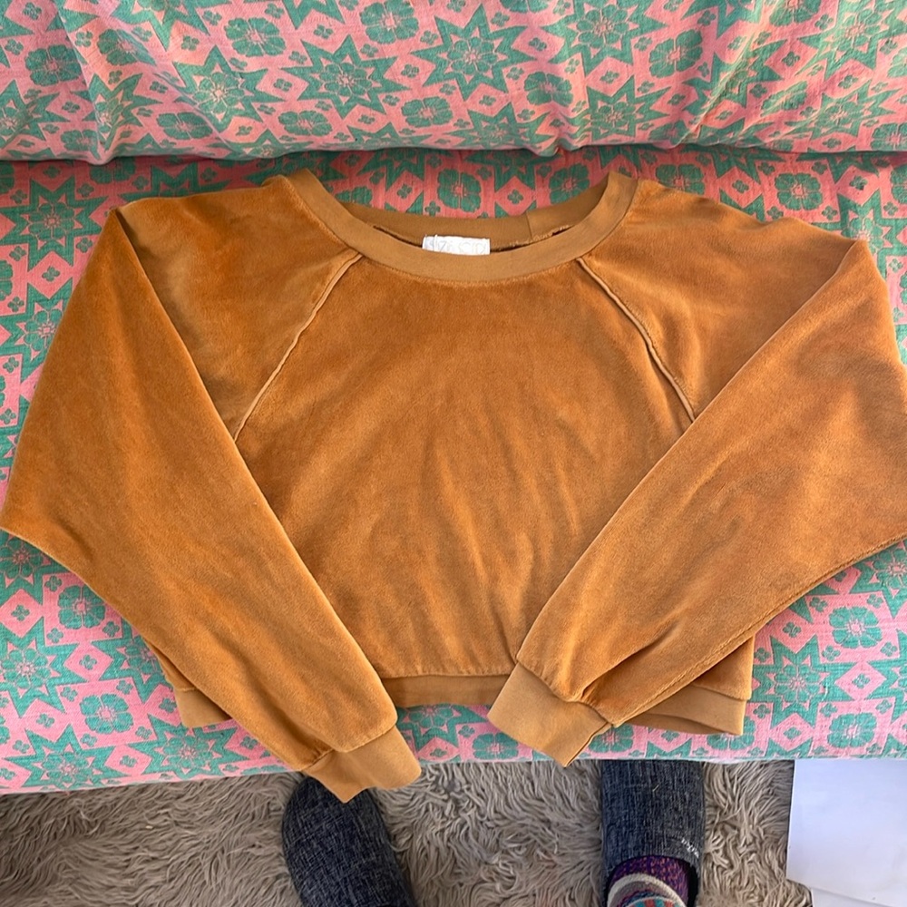 Suzie Kondi Drop Shoulder Crew top Velour